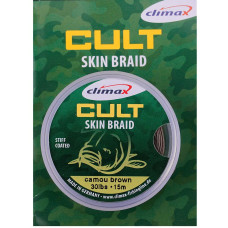 Повідковий матеріал у матовому обплетенні Climax CULT Skin Braid 20 lb Camou Green