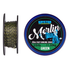 Повідковий матеріал KRYSTON Merlin Fast Sinking Supple Braid 35 lb Weed Green