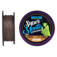 Повідковий матеріал KRYSTON Super Mantis Coated Braid 15 lb Gravel Brown