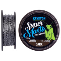 Повідковий матеріал KRYSTON Super Mantis Coated Braid 25 lb Dark Silt