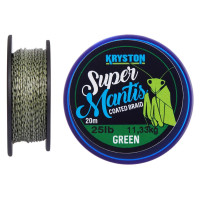 Повідковий матеріал KRYSTON Super Mantis Coated Braid 25 lb Weed Green