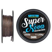 Повідковий матеріал KRYSTON Super Nova Solid Bag Supple Braid 15 lb Dark Silt