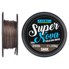 Повідковий матеріал KRYSTON Super Nova Solid Bag Supple Braid 15 lb Dark Silt