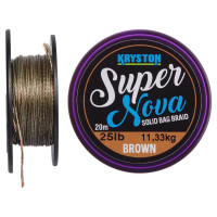 Повідковий матеріал KRYSTON Super Nova Solid Bag Supple Braid 35 lb Gravel Brown