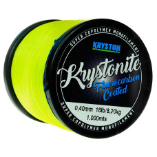Волосінь з флюорокарбоновим покриттям KRYSTON Krystonite Super Mono 0,31mm, 12lb, 1000 м chatreuse